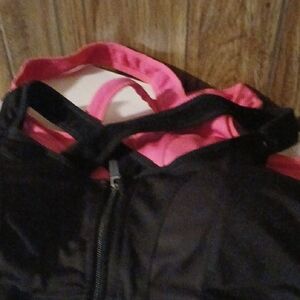 Black and Pink Zip-Up Jacket